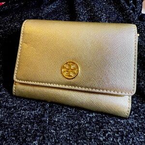 Shimmery Gold Tory Burch Wallet